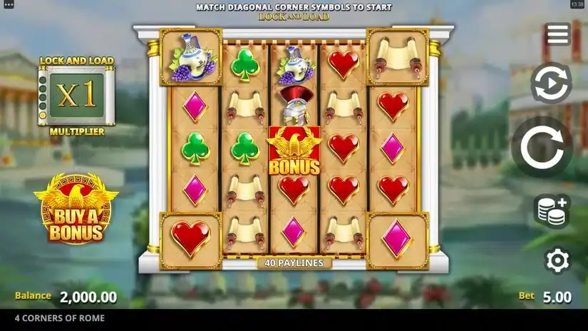 4 Corners Of Rome slot screenshot