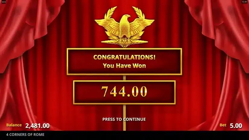 4 Corners Of Rome slot screenshot