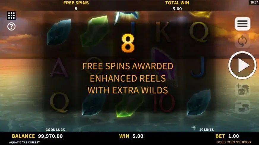 Aquatic Treasures slot screenshot 4