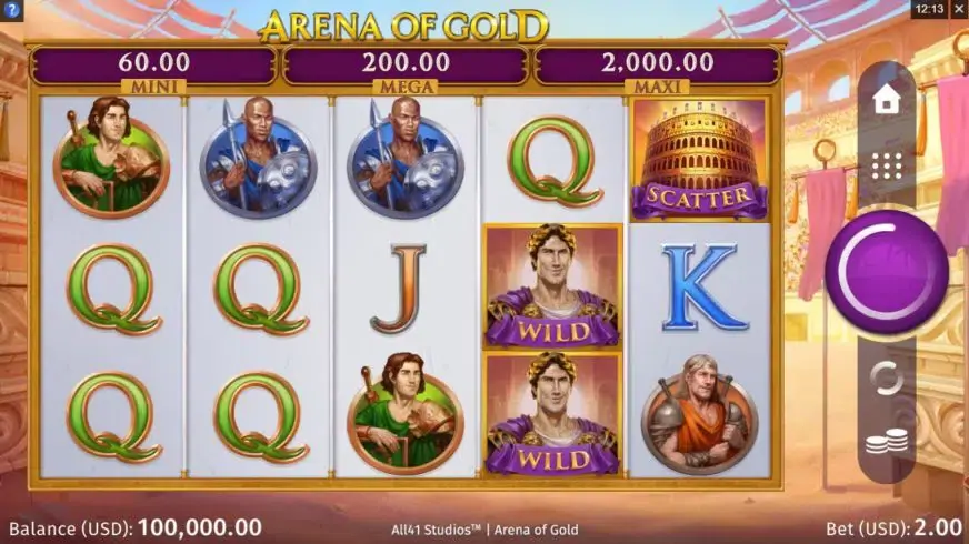 Arena of Gold slot screenshot 1