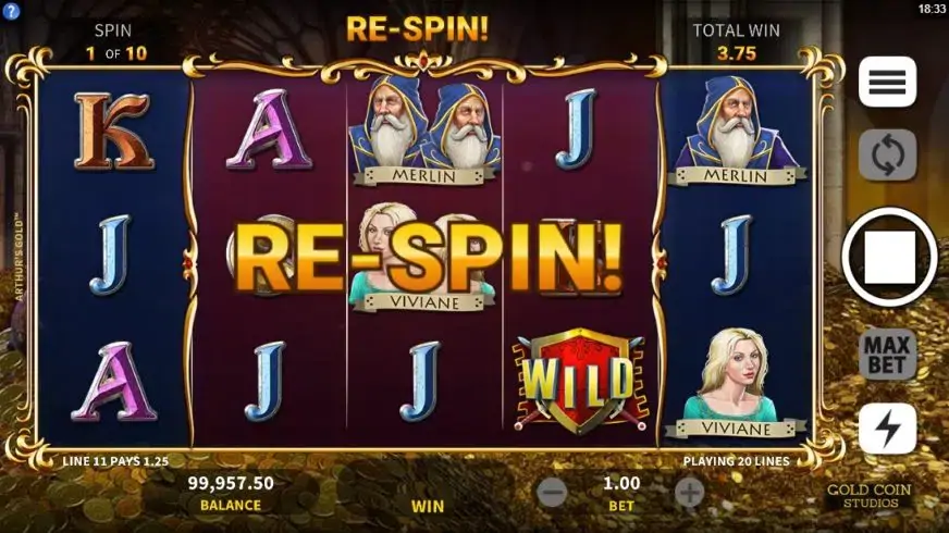 Arthur`s Gold slot screenshot 3