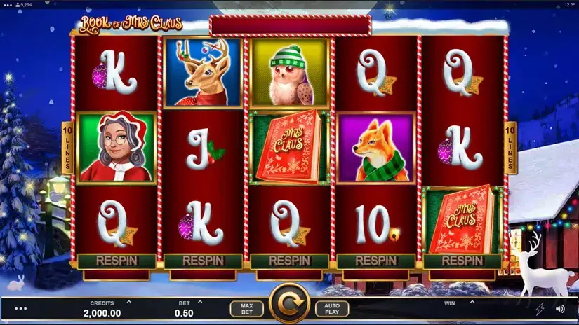 Book of Mrs Claus slot screenshot 1