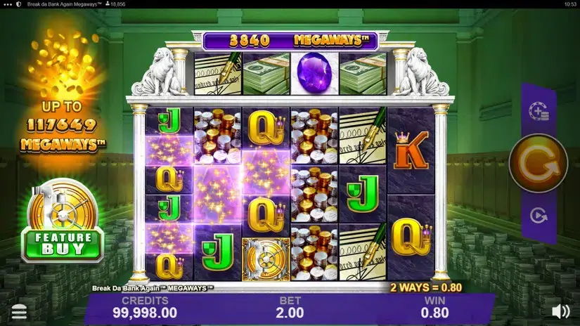 Break Da Bank Again Megaways slot screenshot 2