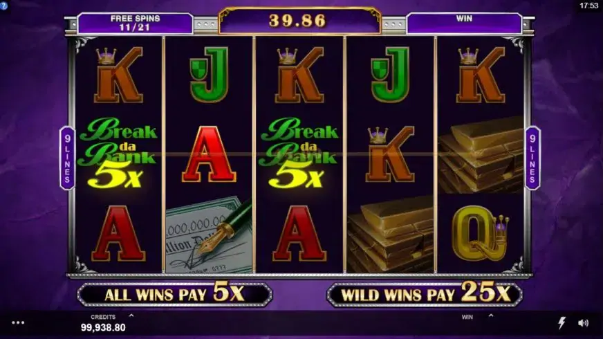 Break da Bank Again Respin slot screenshot 5