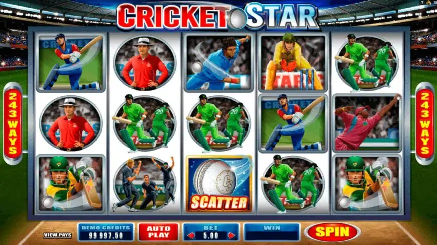 Cricket Star slot screenshot 