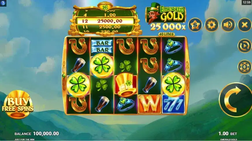 Emerald Gold slot screenshot 1