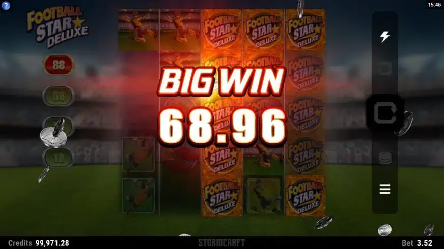 Football Star Deluxe slot screenshot 2