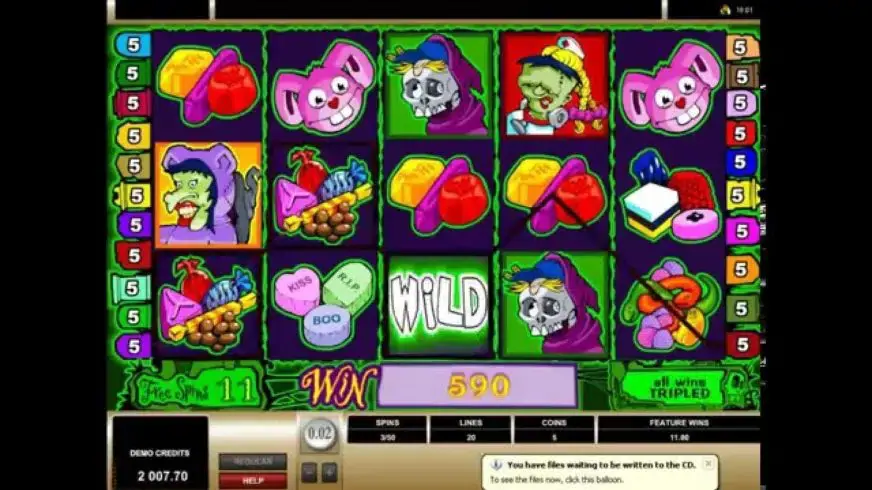 Halloweenies slot screenshot 1