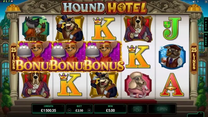 Hound Hotel slot screenshot 1