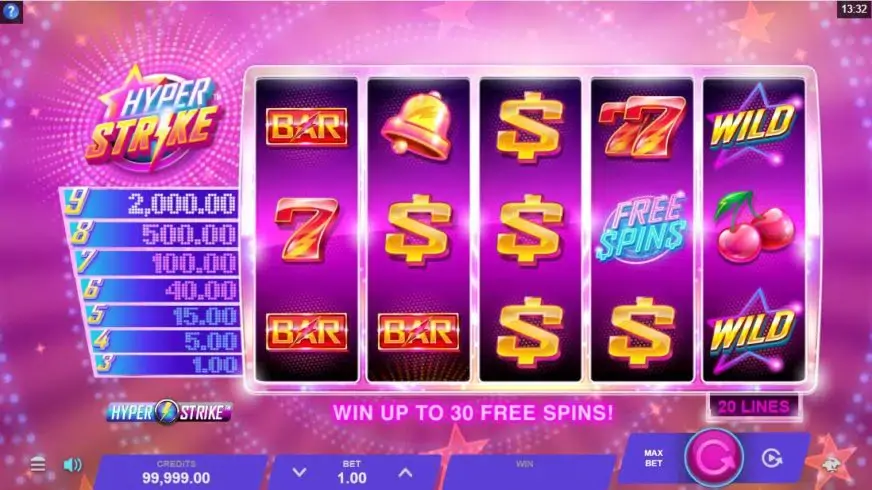 Hyper Strike slot screenshot 