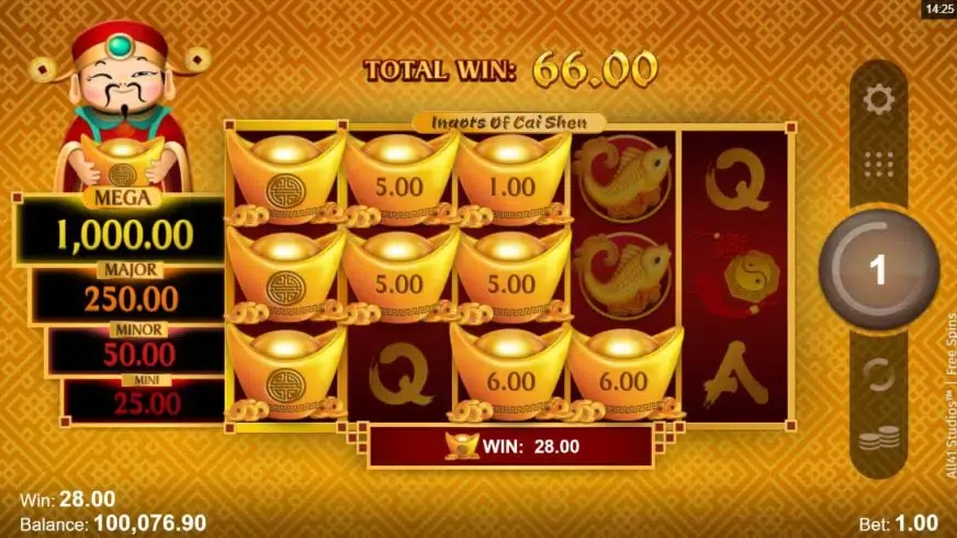 Ingots of Cai Shen slot screenshot 5