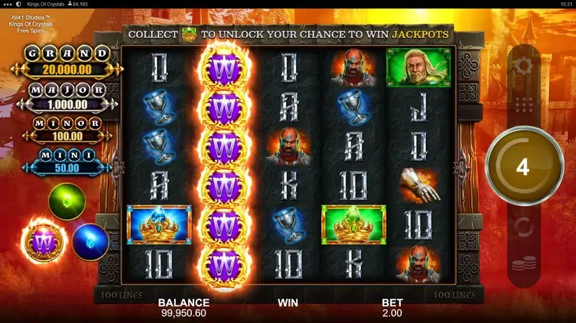 Kings of Crystals slot screenshot 4