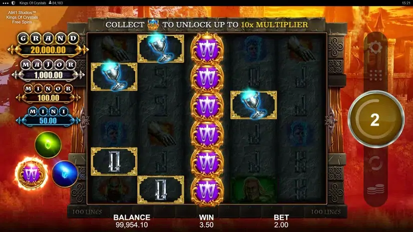Kings of Crystals slot screenshot 