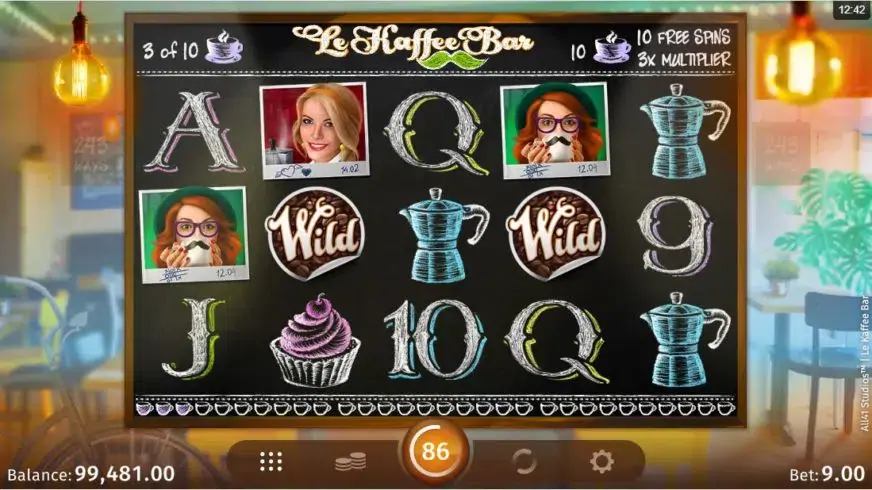 Le Kaffee Bar slot screenshot 4