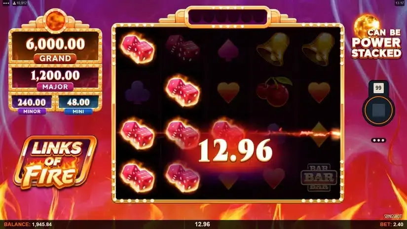 Links of Fire slot screenshot 3
