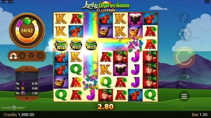 Lucky Leprechaun Clusters slot screenshot 4
