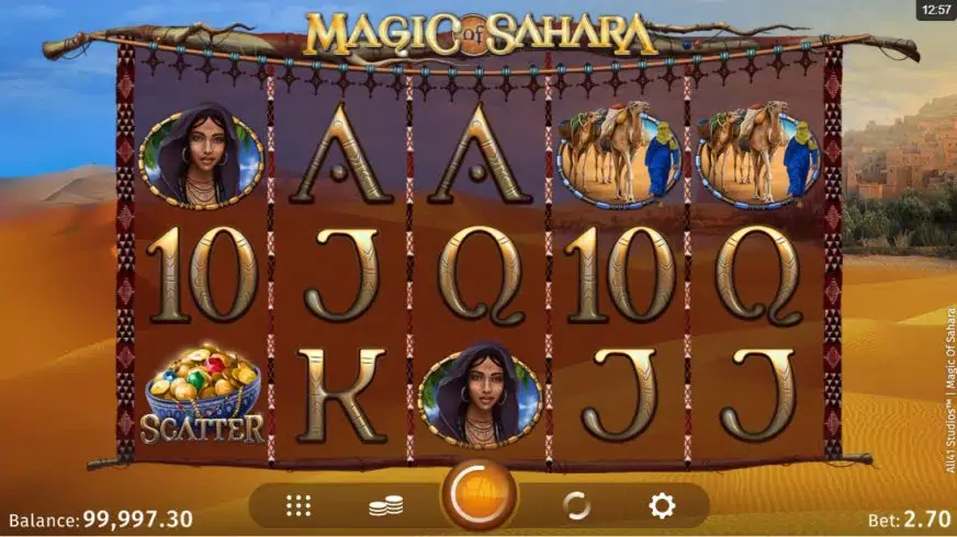 Magic of Sahara slot screenshot 1