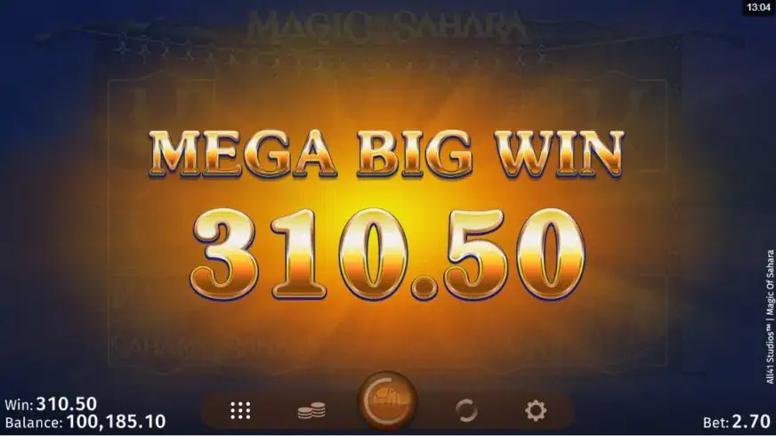 Magic of Sahara slot screenshot 3