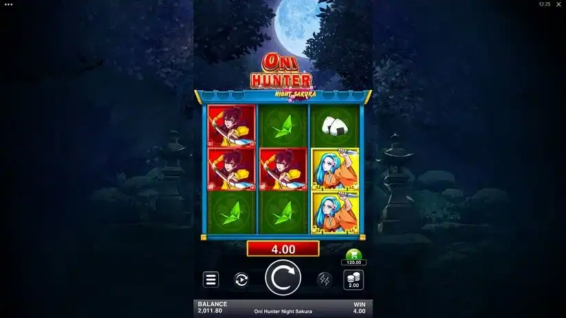 Oni Hunter Night Sakura slot screenshot 2