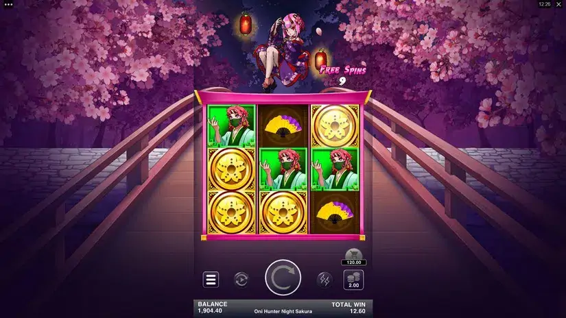 Oni Hunter Night Sakura slot screenshot 6