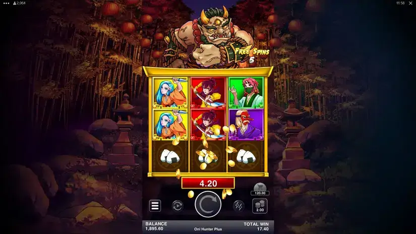 Oni Hunter Plus slot screenshot 6