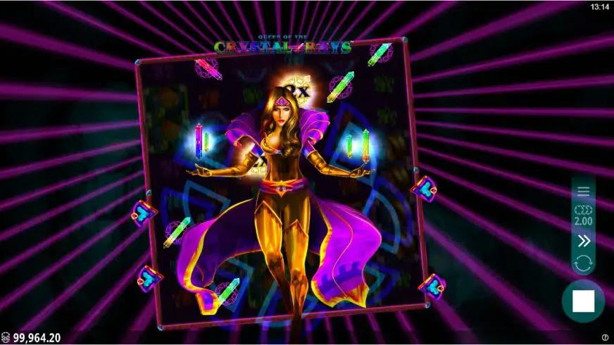 Queen of the Crystal Rays slot screenshot 2