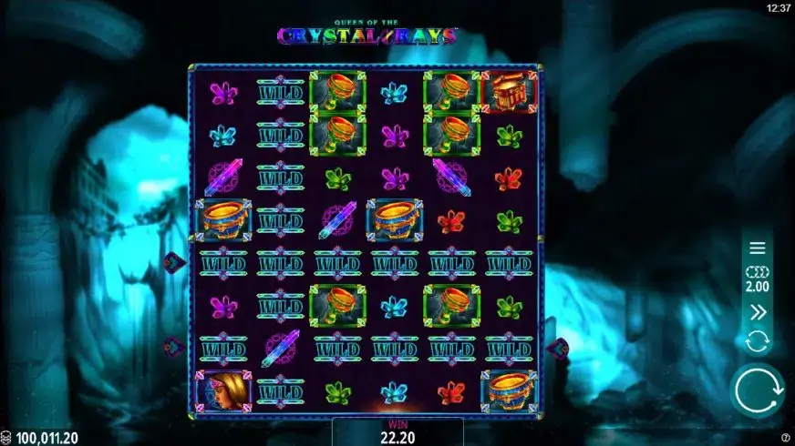 Queen of the Crystal Rays slot screenshot 3