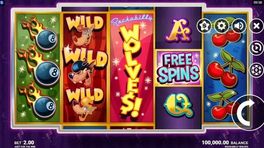 Rockabilly Wolves slot screenshot 