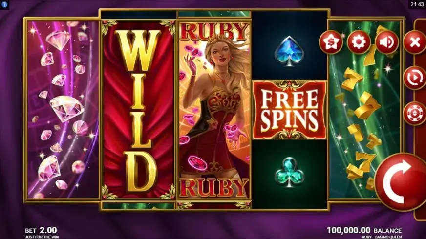 Ruby Casino Queen slot screenshot 