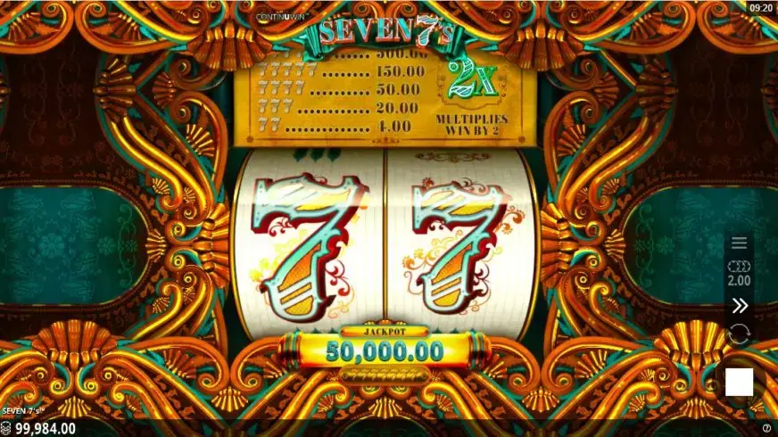 Seven 7’s slot screenshot 2