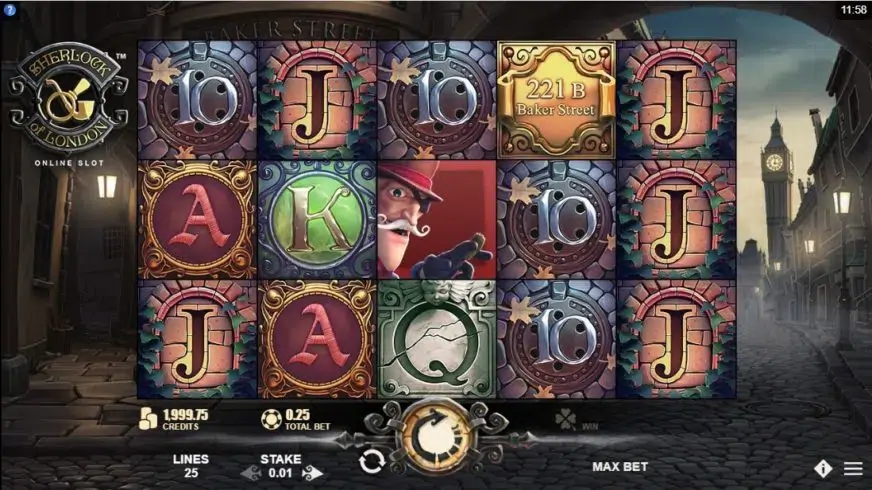 Sherlock of London slot screenshot 1