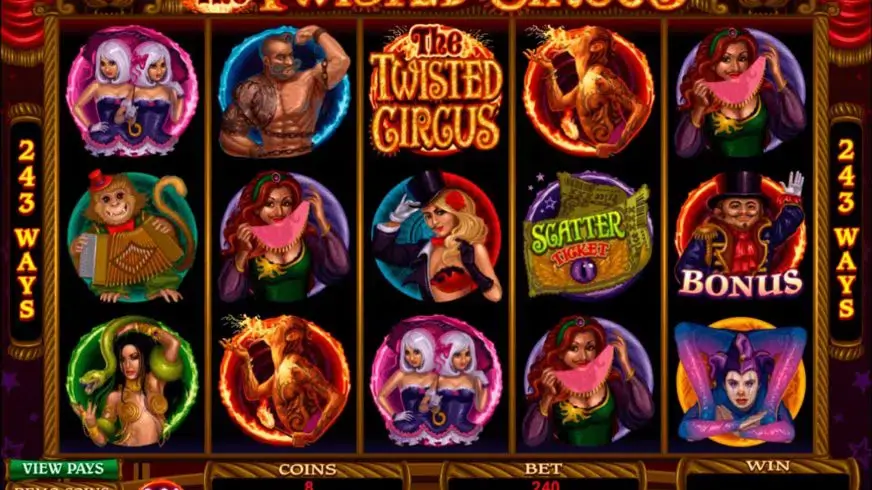 The Twisted Circus slot screenshot 1