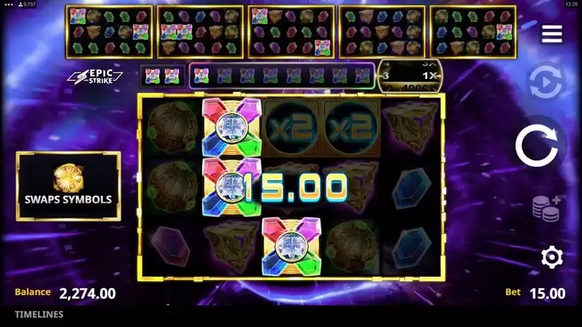 Timelines slot screenshot 3