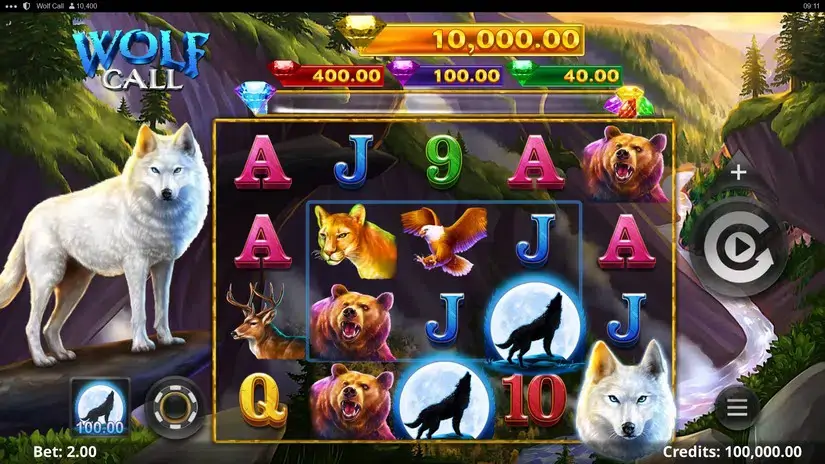 Wolf Call slot screenshot 