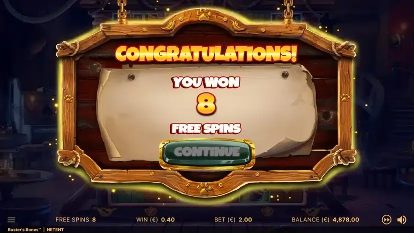 Buster’s Bones slot screenshot 3