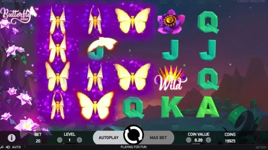 Butterfly Staxx slot screenshot 2