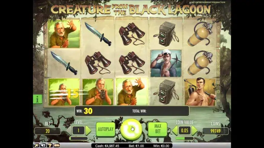 Creature from the Black Lagoon slot screenshot 2