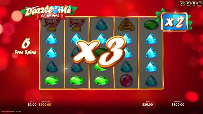 Dazzle Me Christmas slot screenshot 