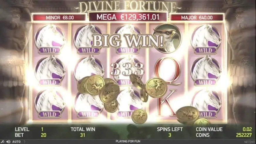 Divine Fortune slot screenshot 