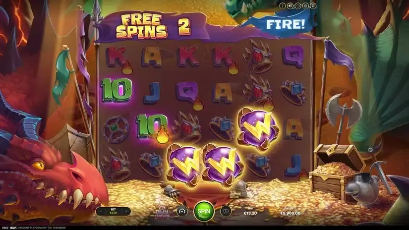 Dragons Playground slot screenshot 