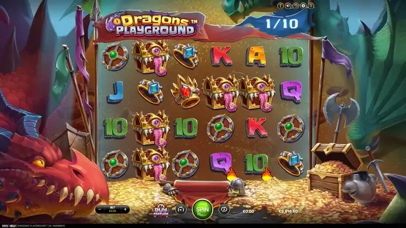 Dragons Playground slot screenshot 