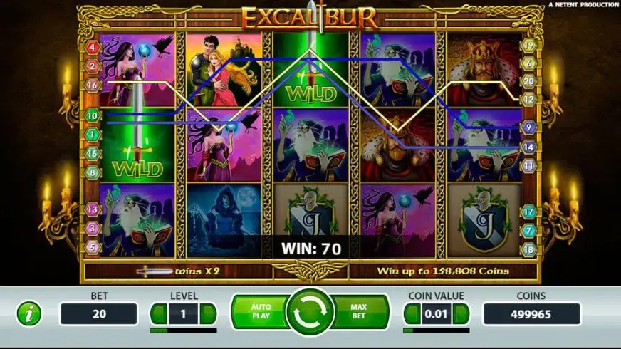 Excalibur slot screenshot 1