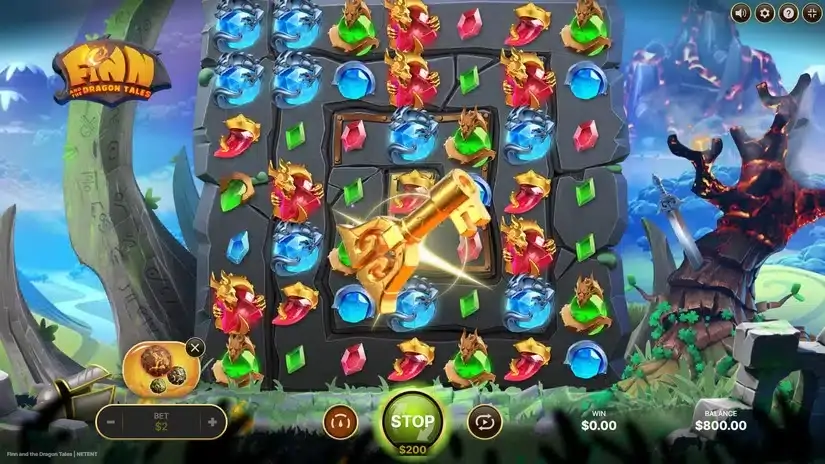 Finn and the Dragon Tales slot screenshot 2