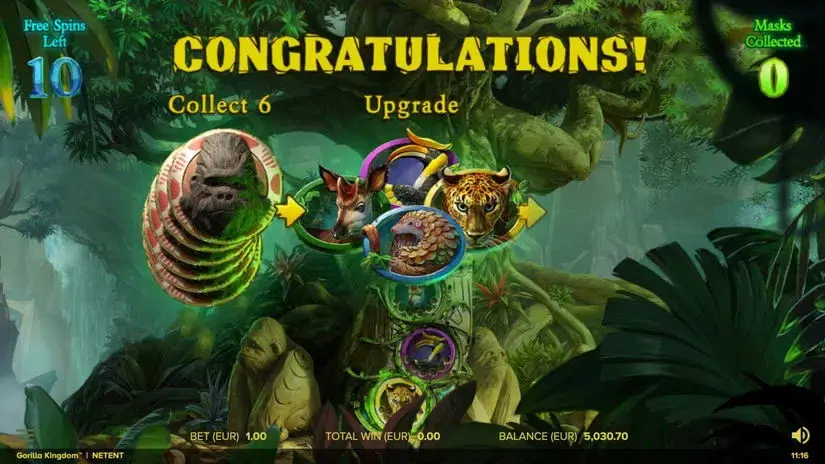 Gorilla Kingdom slot screenshot 2