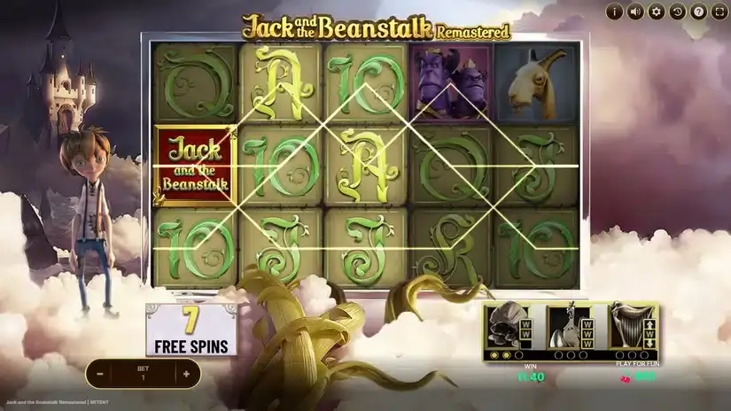 Jack and the Beanstalk Remastered slot screenshot 4