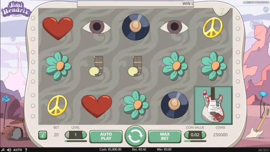 Jimi Hendrix slot screenshot 1