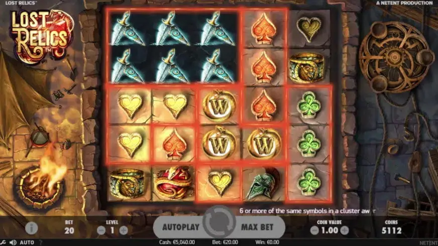 Lost Relics slot screenshot 2