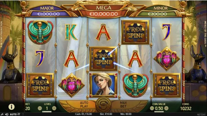 Mercy of the Gods slot screenshot 3