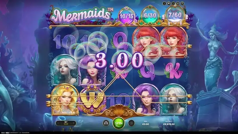 Mermaids slot screenshot 2