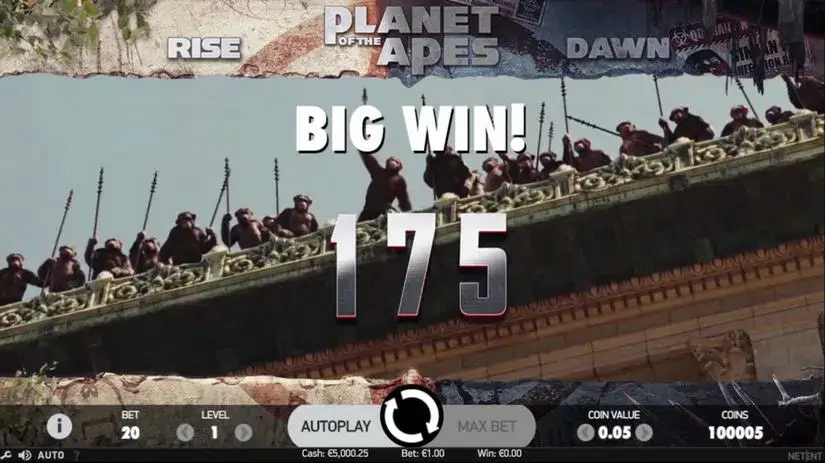 Planet of the Apes slot screenshot 2